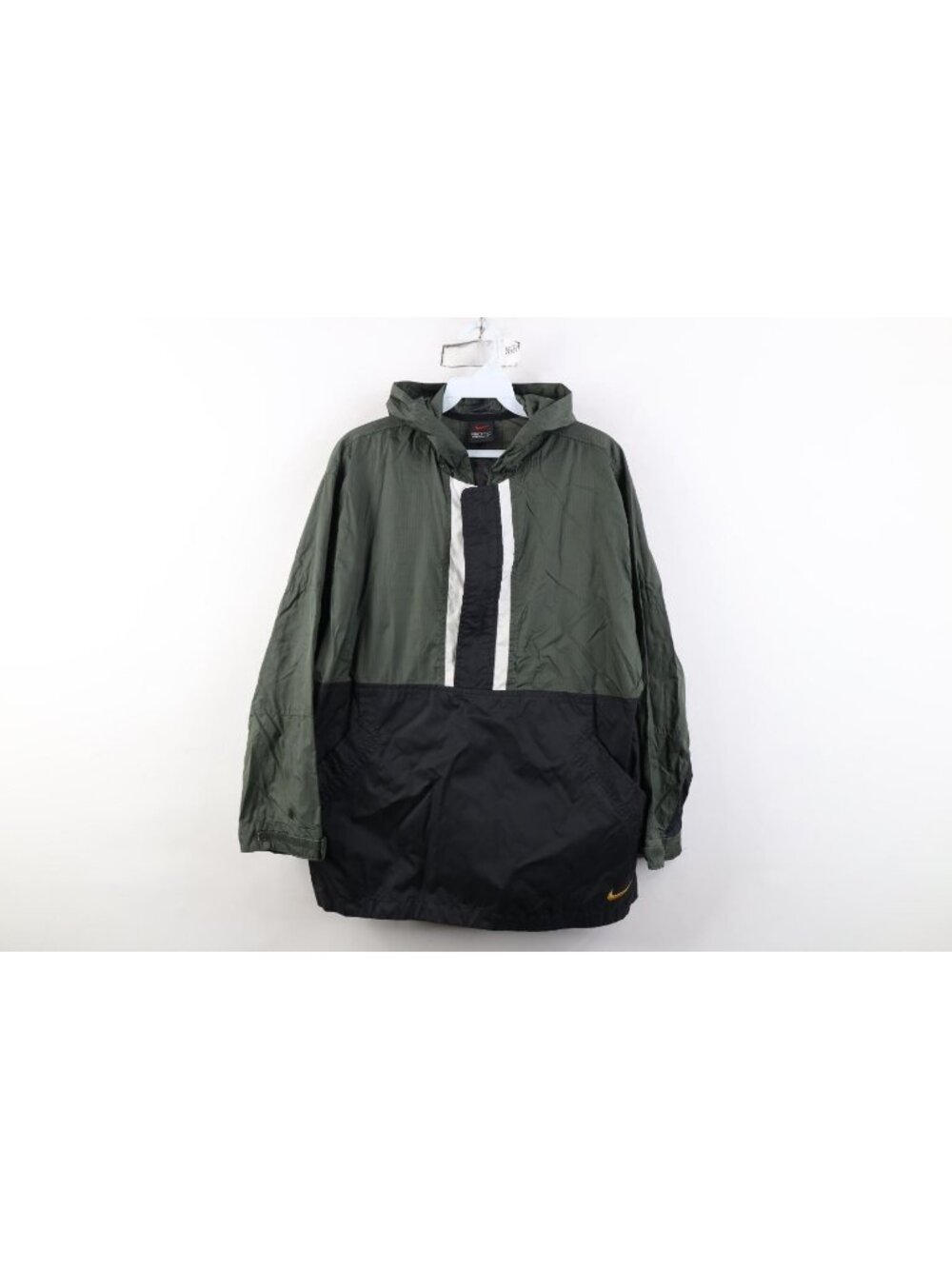 Vintage 90s Nike Womens Large Travis Scott Mini Swoosh Ripstop Anorak Jacket